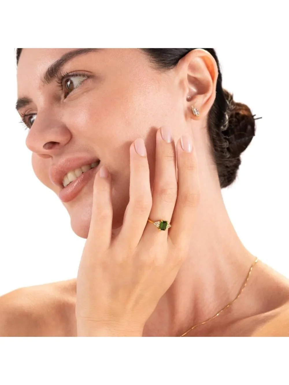Elegant Octagon Birthstone Ring in White/Yellow Gold Plated 925 Sterling Silver